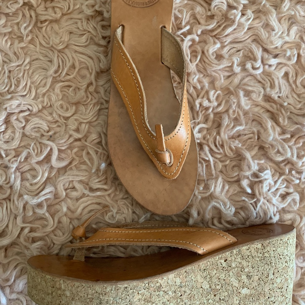 Greece platform sandals size 37 / 6 US. Extremely comfortable leather material
